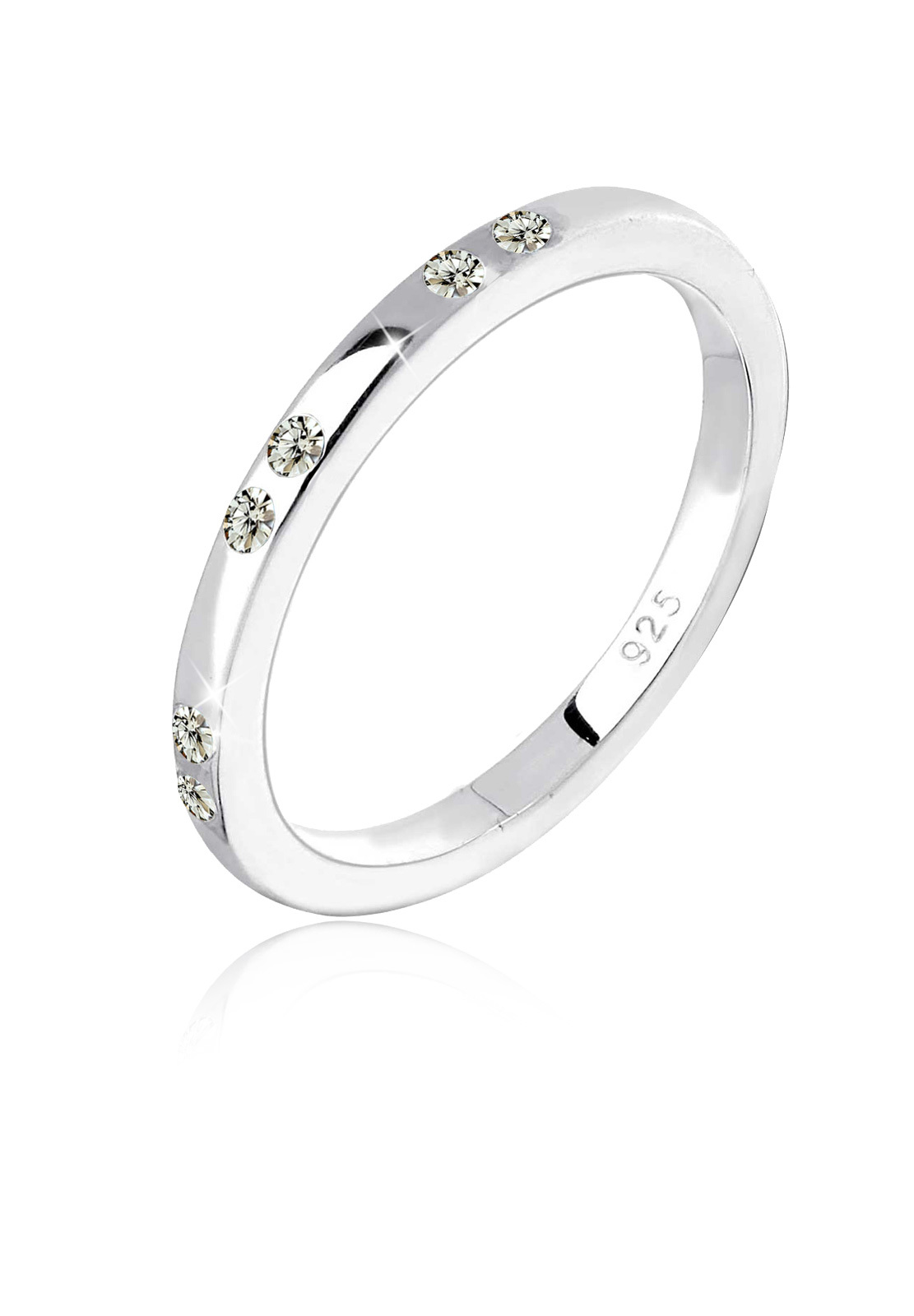 Ring | Kristall ( Grau ) | 925er Sterling Silber