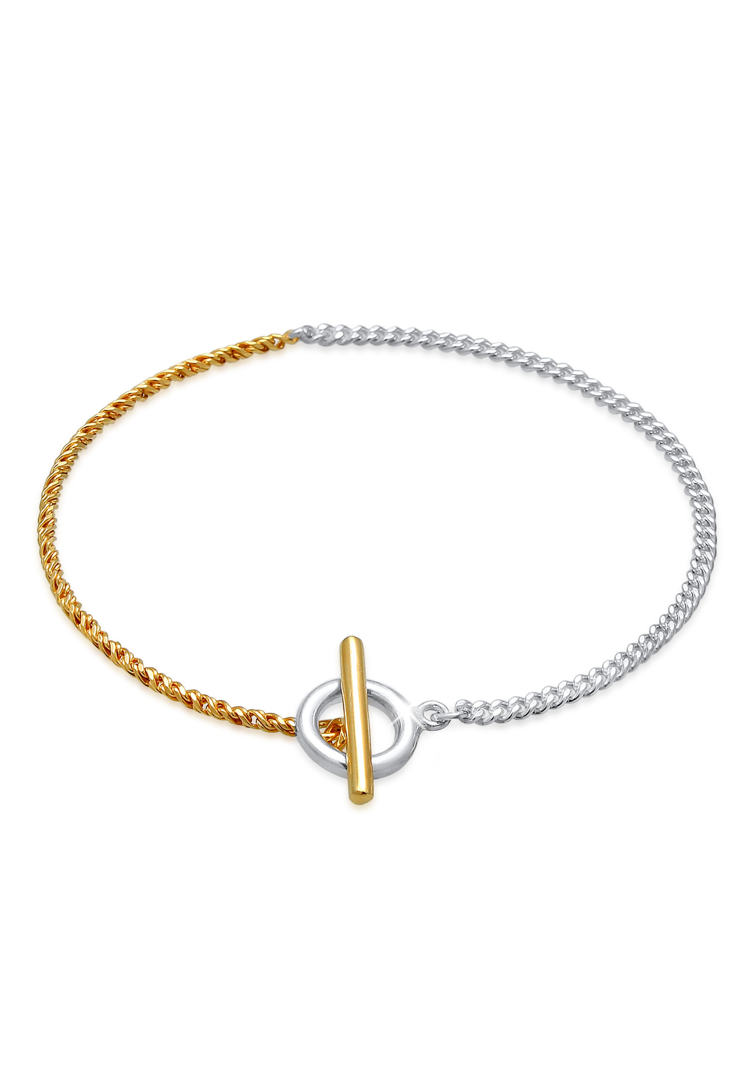 Armband T-Bar Bicolor | 925er Sterling Silber