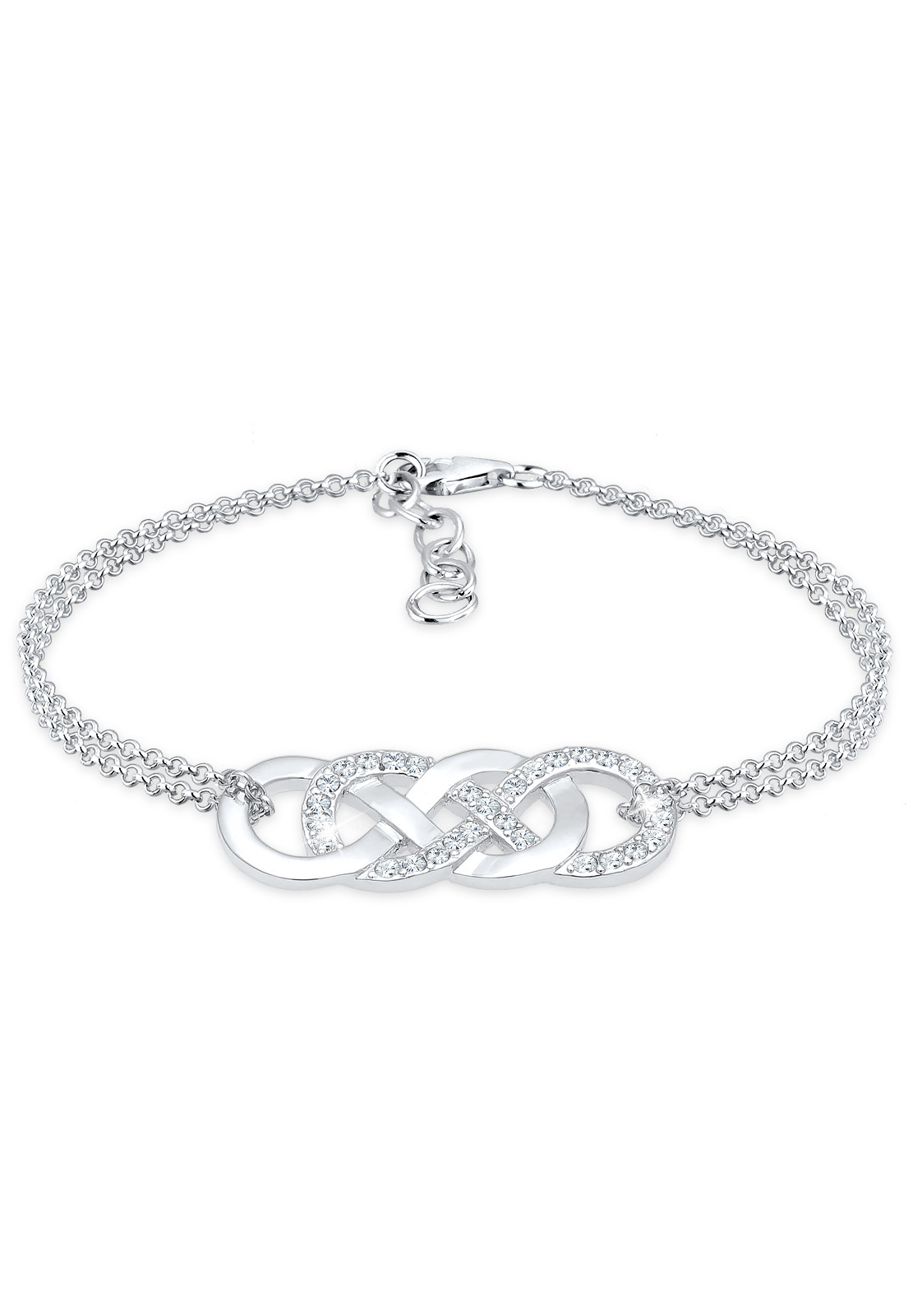Armband Infinity | Kristall ( Weiß ) | 925er Sterling Silber