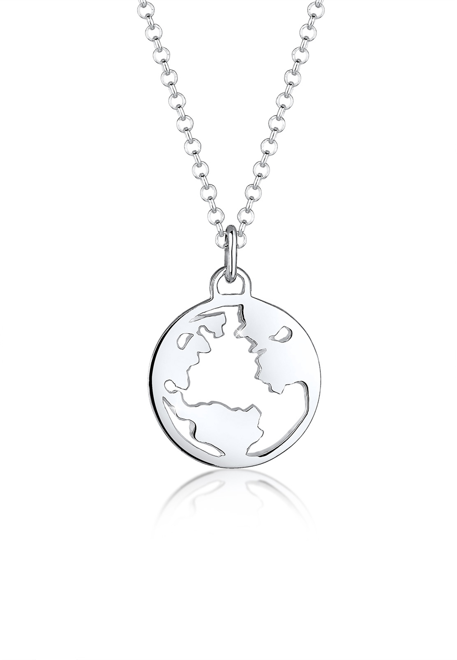 Halskette Weltkugel | 925er Sterling Silber