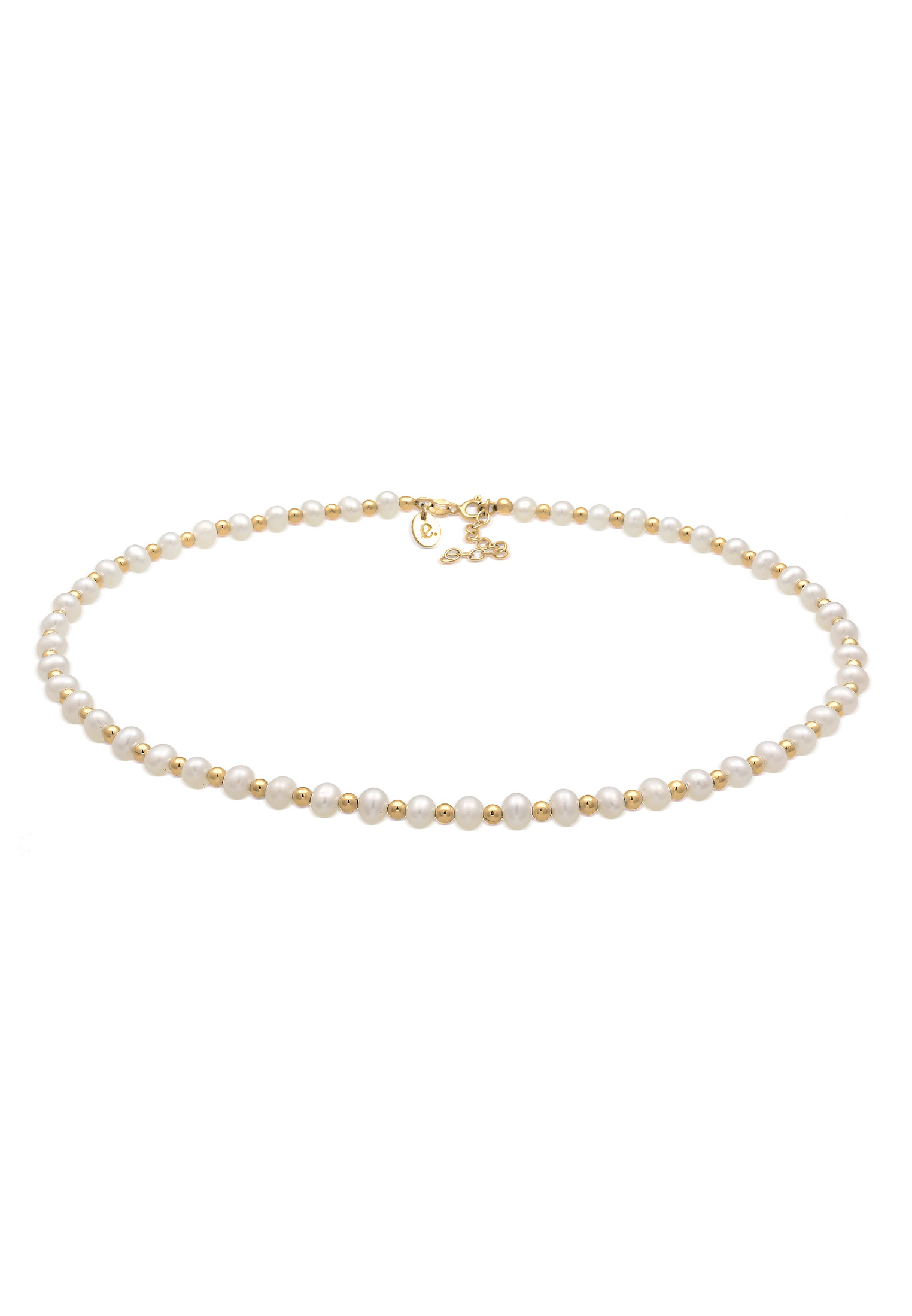 Glieder-Choker | Süßwasserperle | 925 Sterling Silber vergoldet