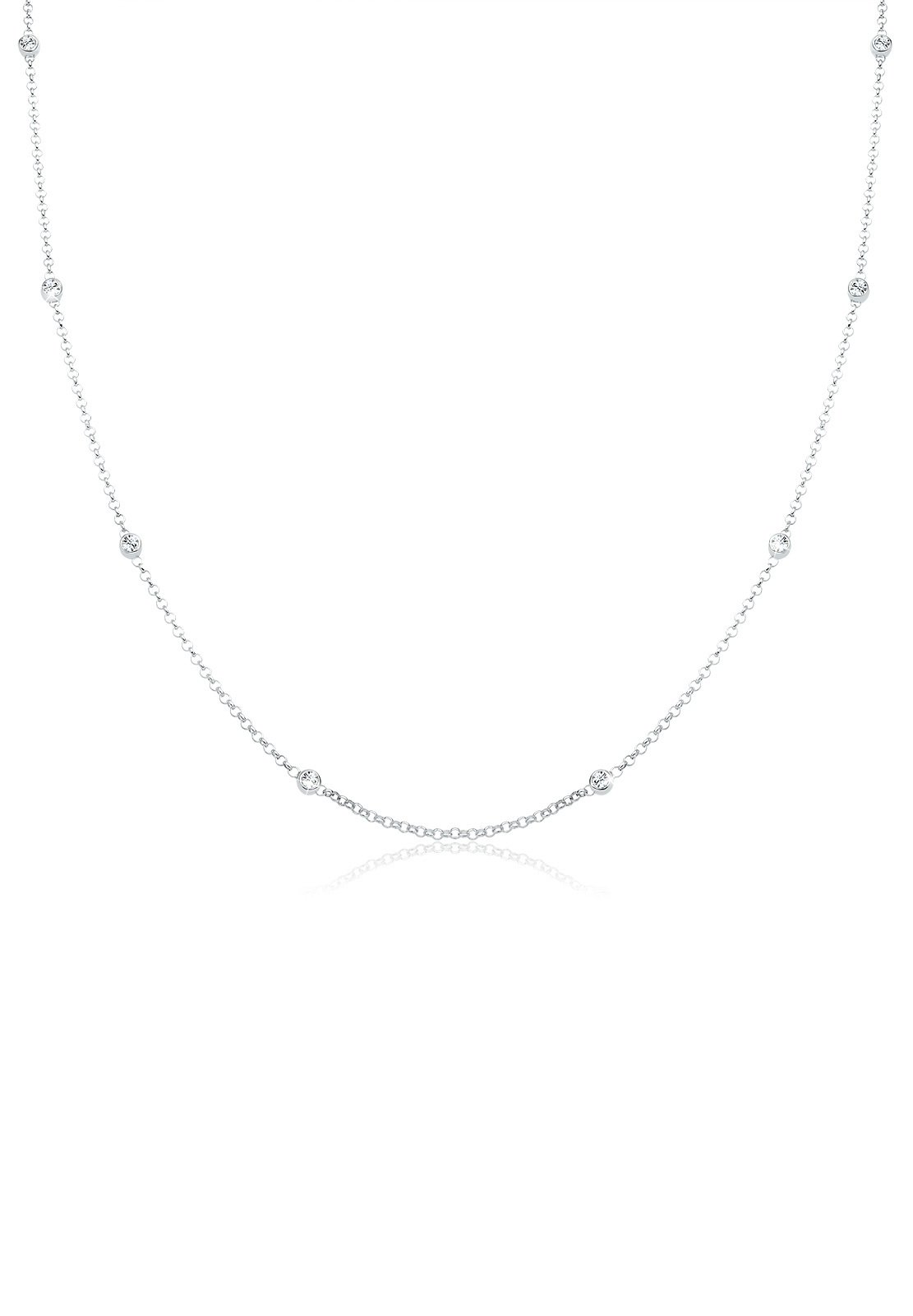 Halskette Basic | Kristalle ( Weiß ) | 925er Sterling Silber