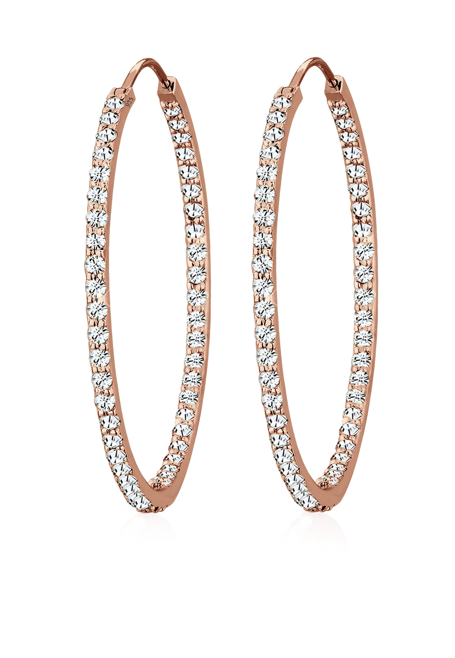 Creole | Kristall ( Weiß ) | 925er Sterling Silber
