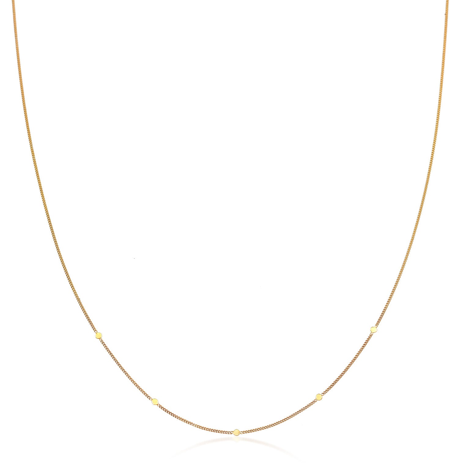 Halskette Plättchen | 375 Gelbgold
