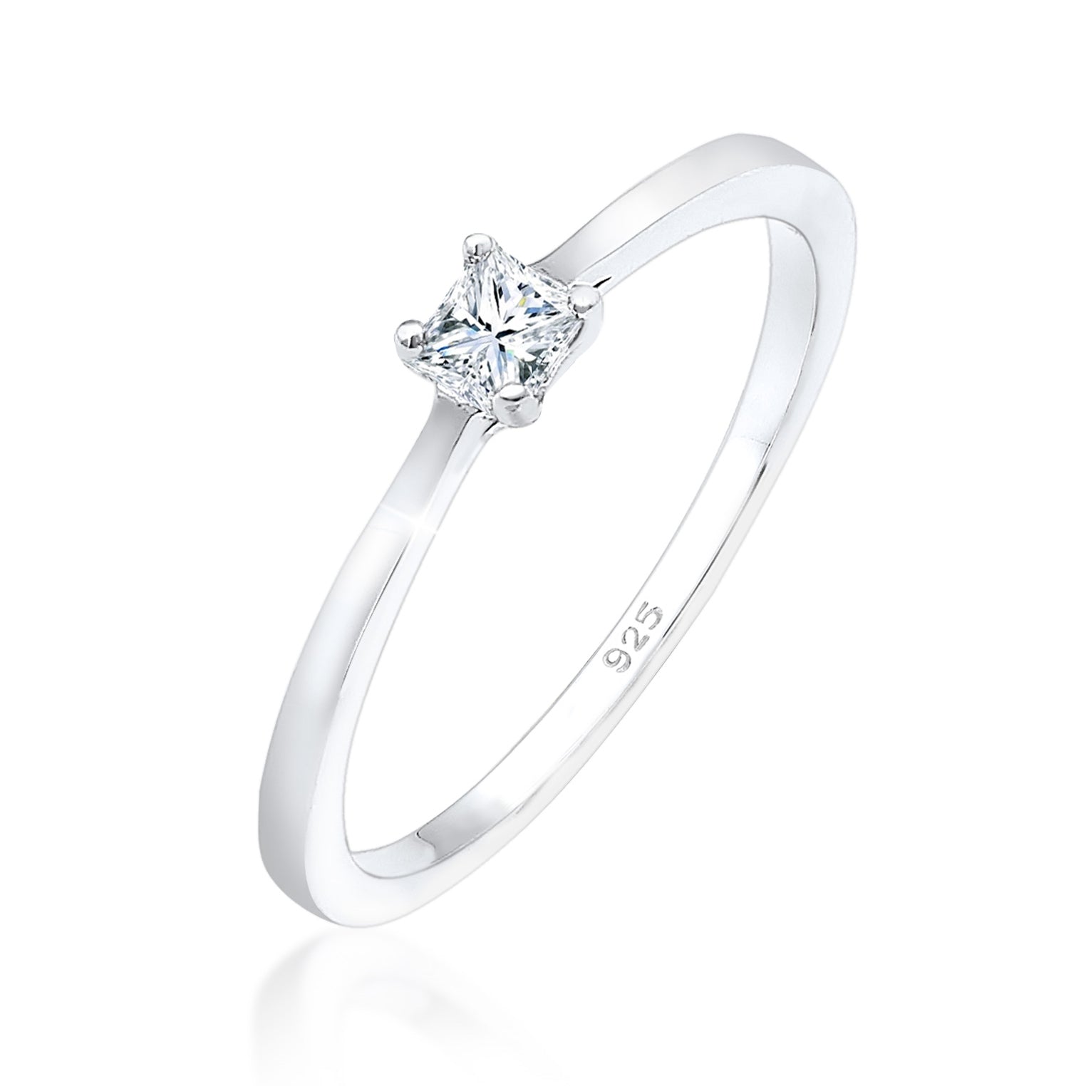 Verlobungsring | Diamant ( Weiß, 0,1 ct ) | 925er Sterling Silber