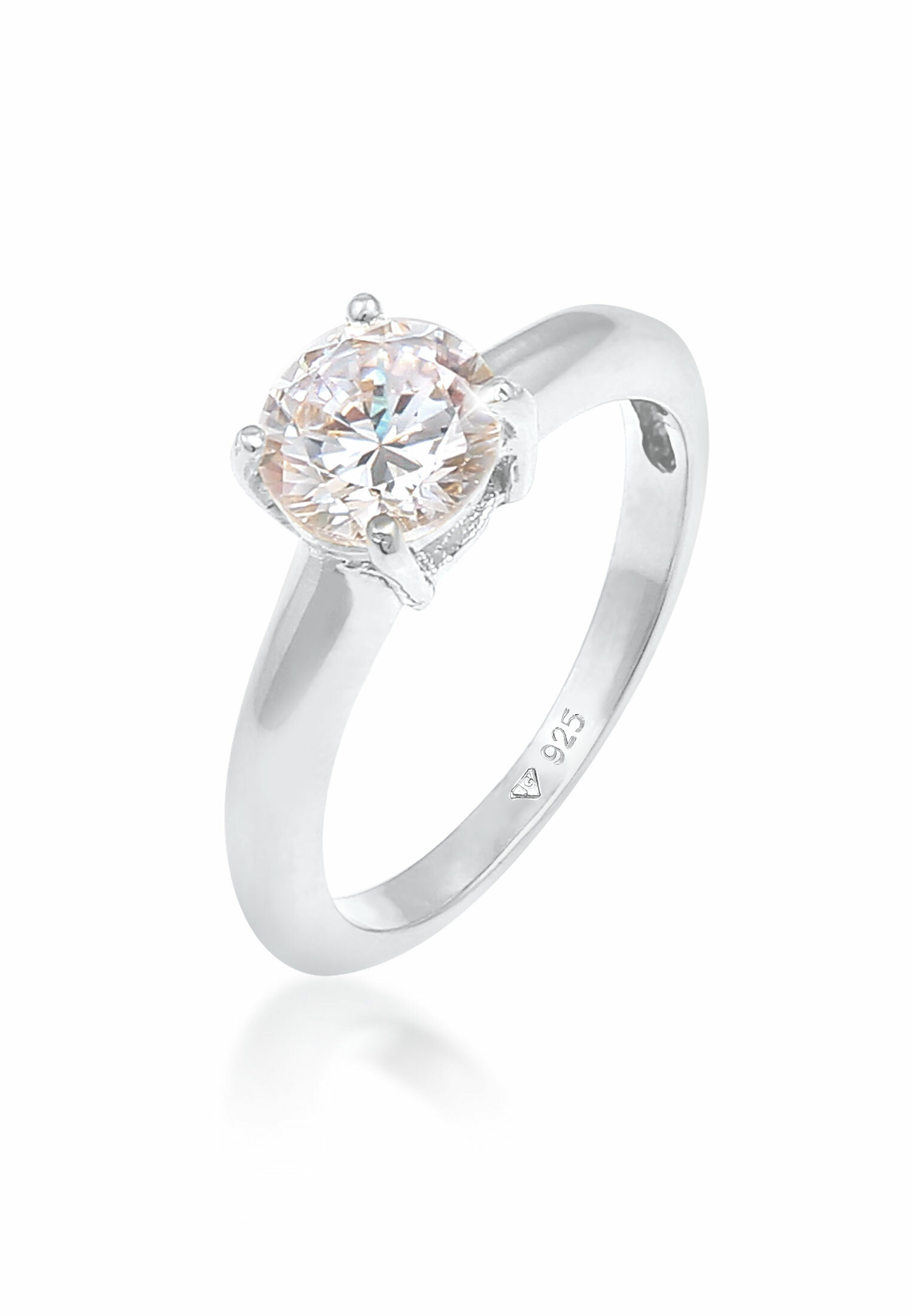 Solitär-Ring | Zirkonia (Weiß) | 925er Sterling Silber