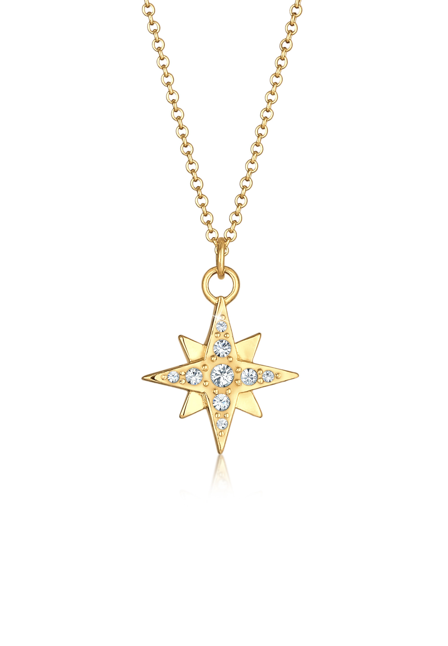 Halskette Astro | Kristall ( Weiß ) | 925er Sterling Silber