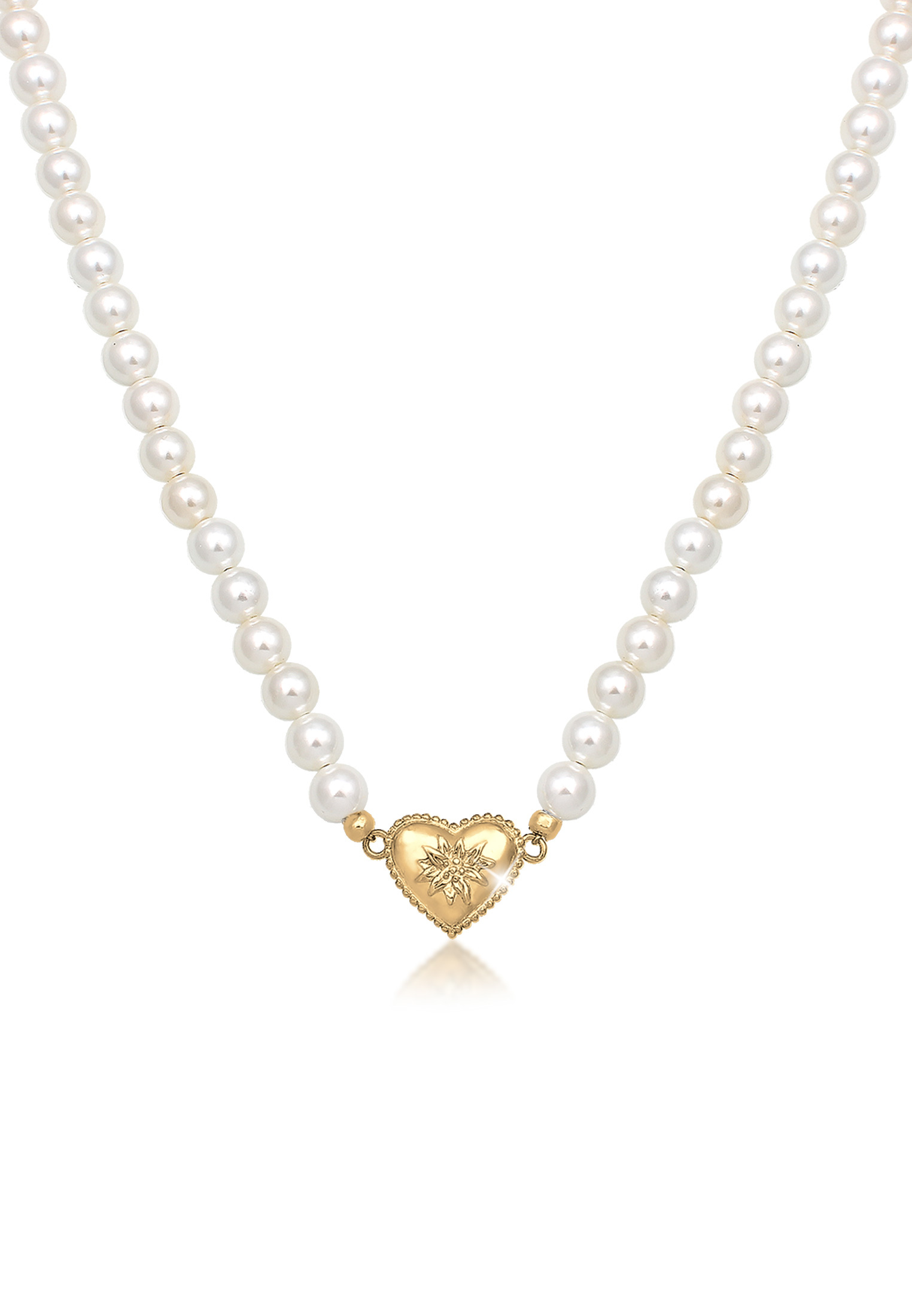 Halskette Edelweiss | Perle | 925er Sterling Silber