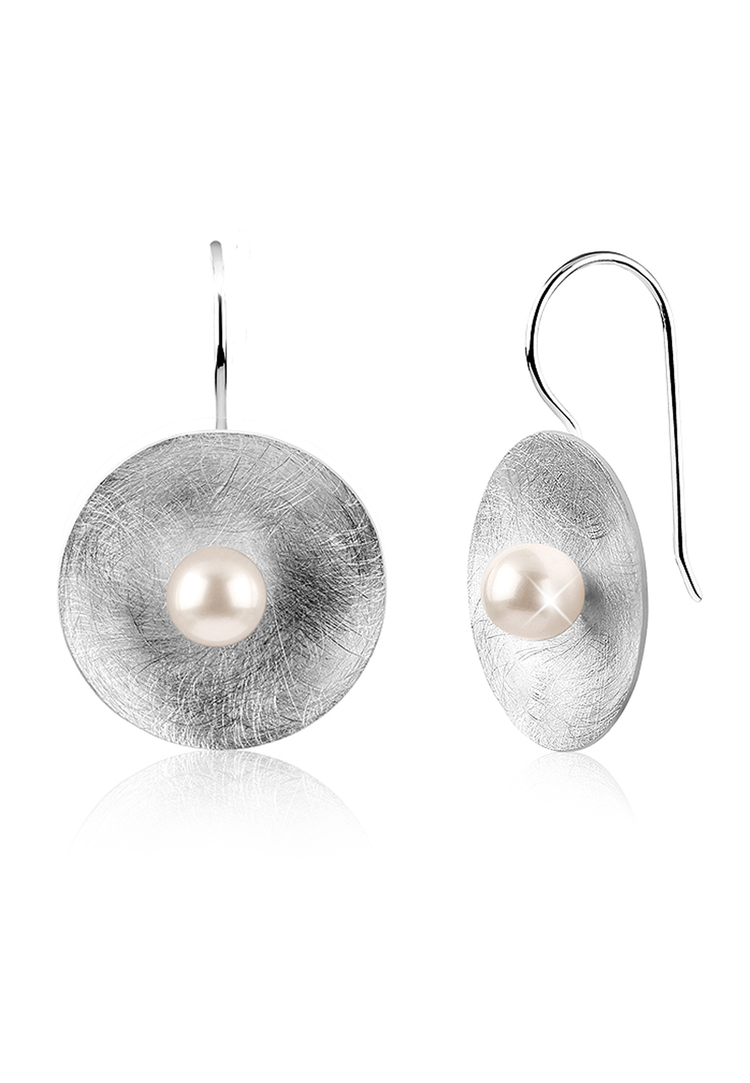 Ohrhänger Kreis | Süßwasserperle | 925er Sterling Silber