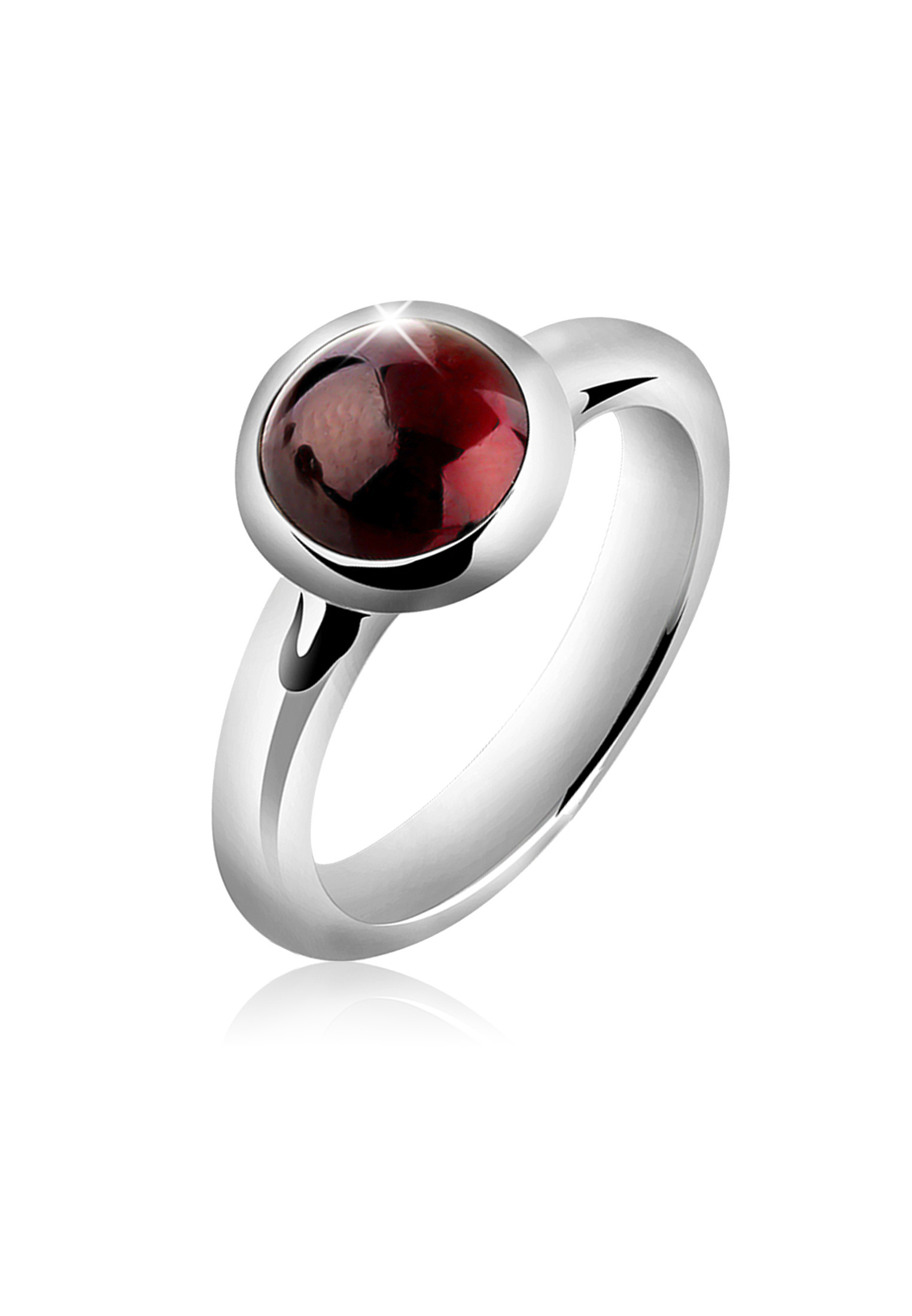 Ring | Granat ( Dunkelrot ) | 925er Sterling Silber
