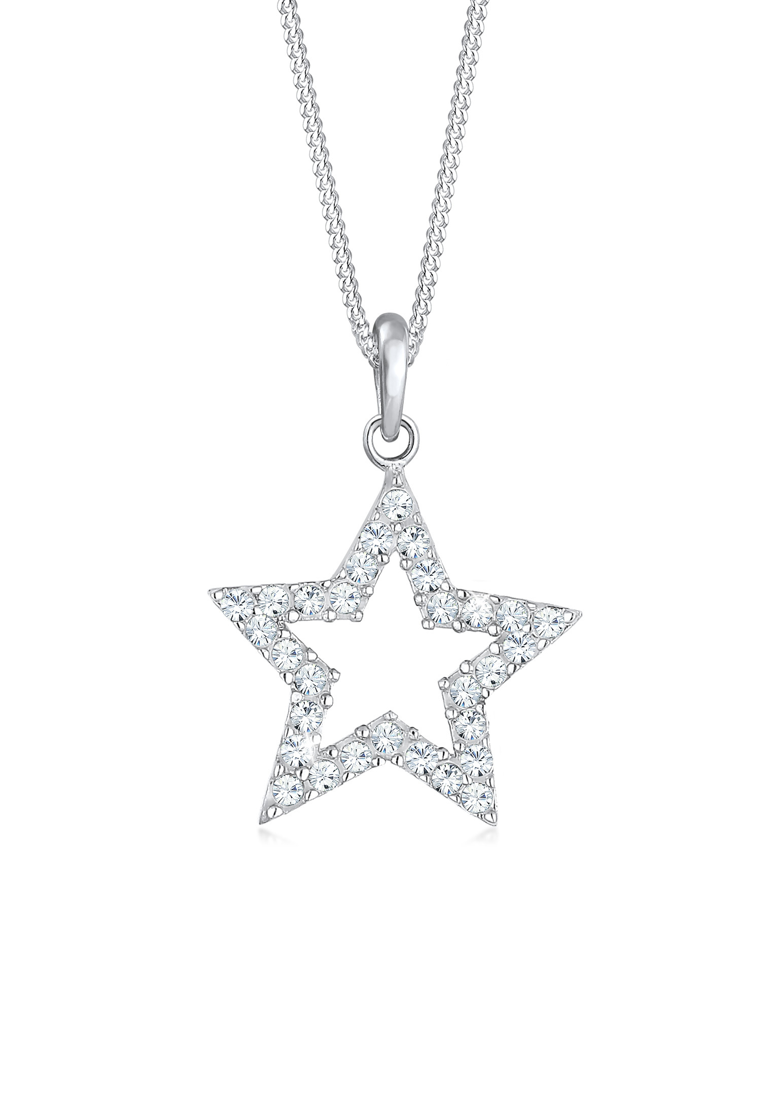 Halskette Astro | Kristall ( Weiß ) | 925er Sterling Silber