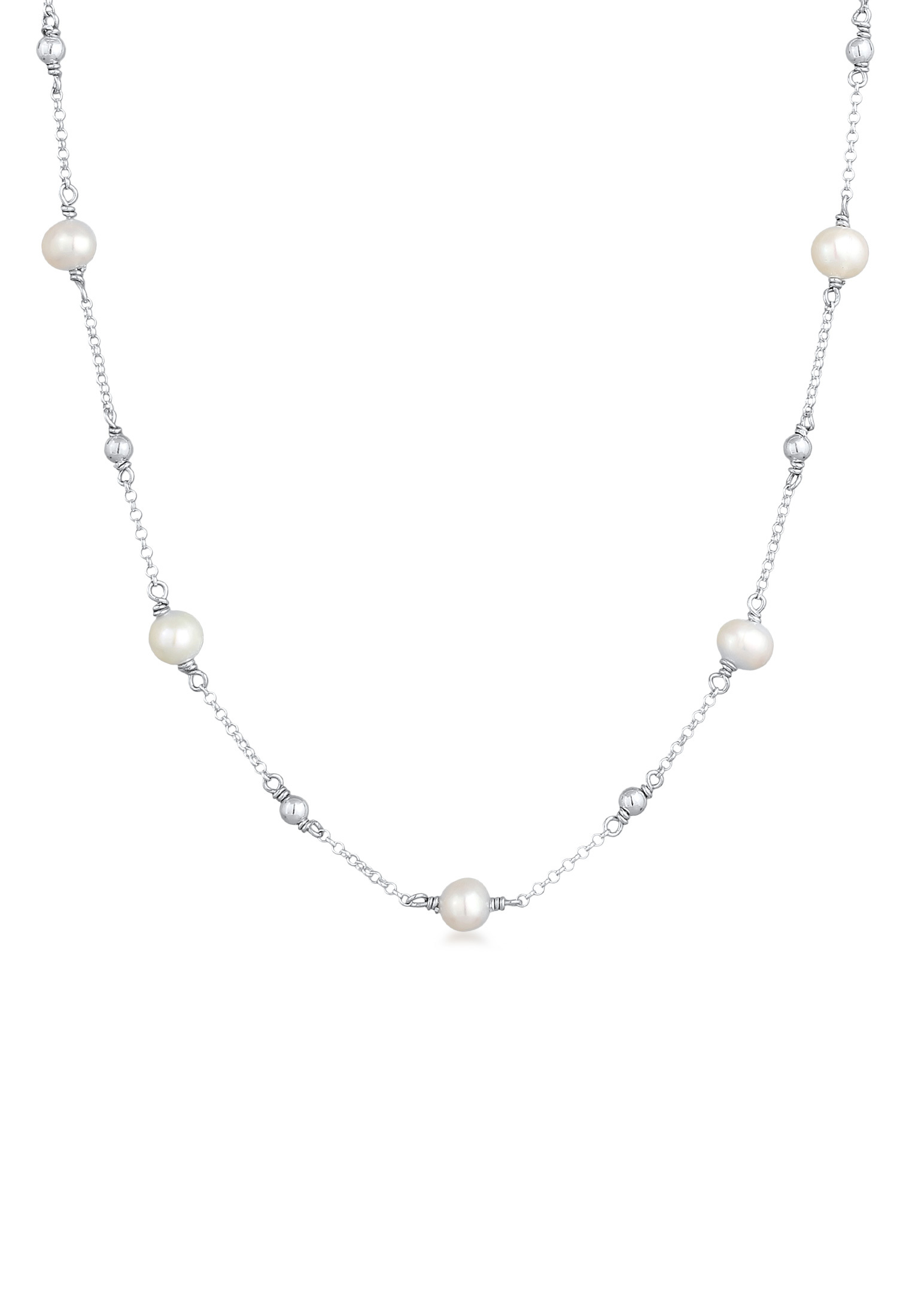 Halskette Kugel | Süßwasserperle | 925 Sterling Silber vergoldet