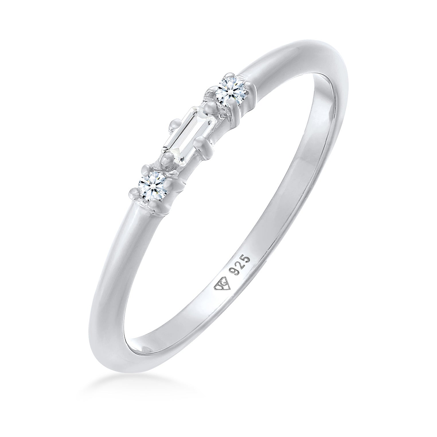 Verlobungsring | Diamant (Weiß, 0.03 ct.) | 925er Sterling Silber