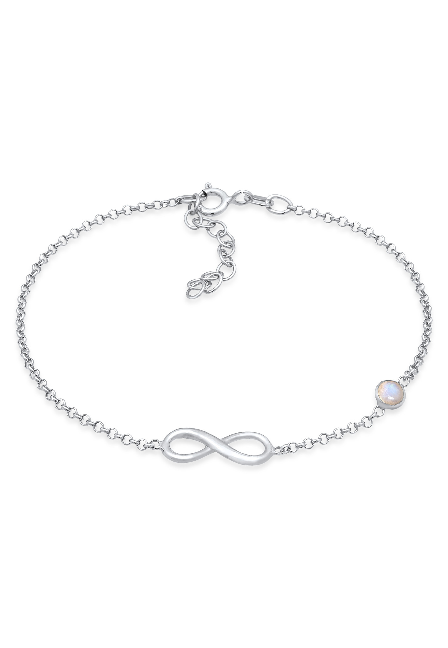 Armband Infinity | Mondstein (Weiß) | 925er Sterling Silber