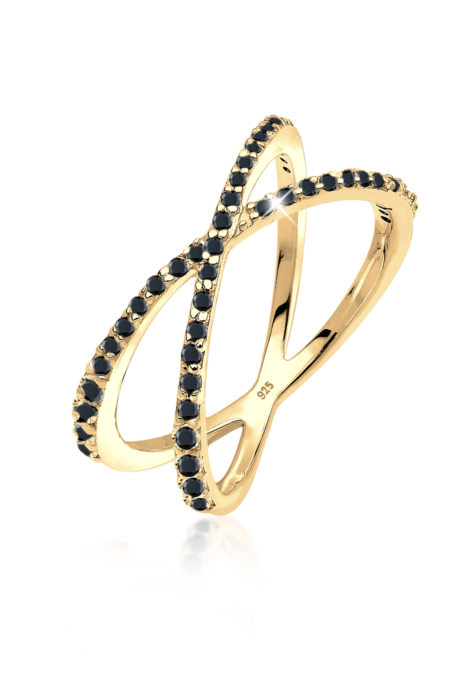 Ring Kreuz | Zirkonia ( Weiß ) | 925er Sterling Silber