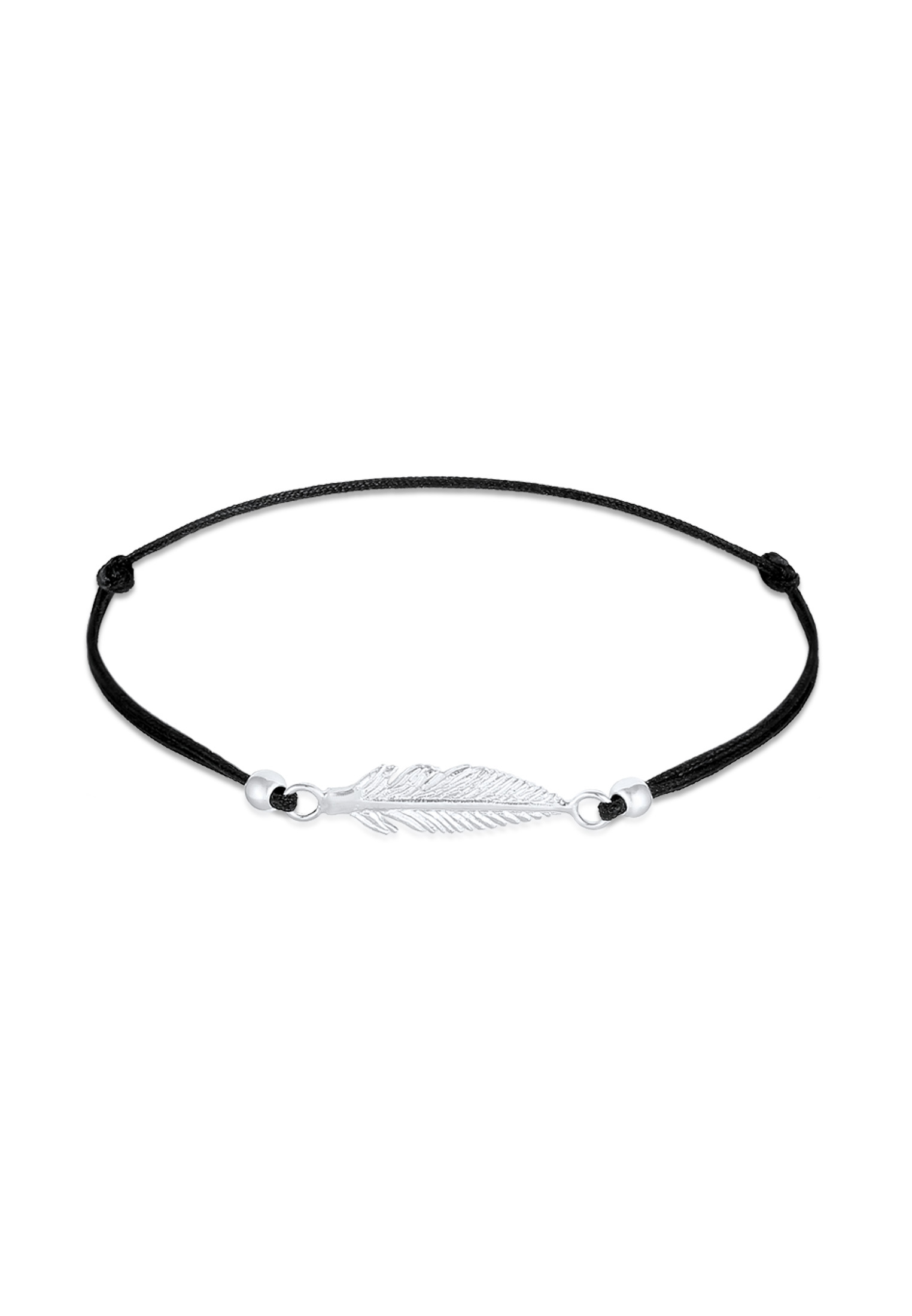 Armband Feder Symbol | Nylon | 925er Sterling Silber